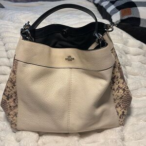 Coach hobo tan/leopard